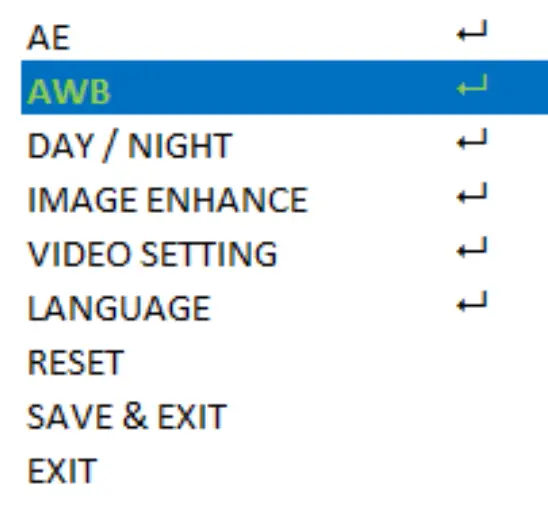 AWB (Auto White Balance)