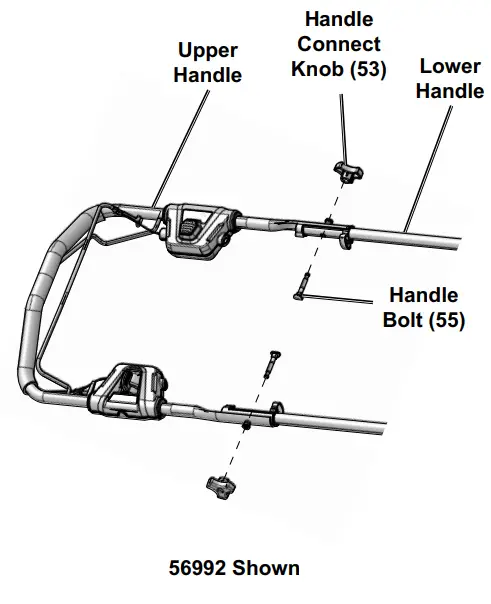 ATLAS 56998 80V Lithium Brushless 21 Inch Mower - Handle
