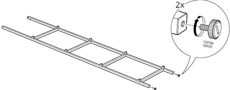 IKEA VITTSJÖ Shelf Unit Black Brown Glass 12