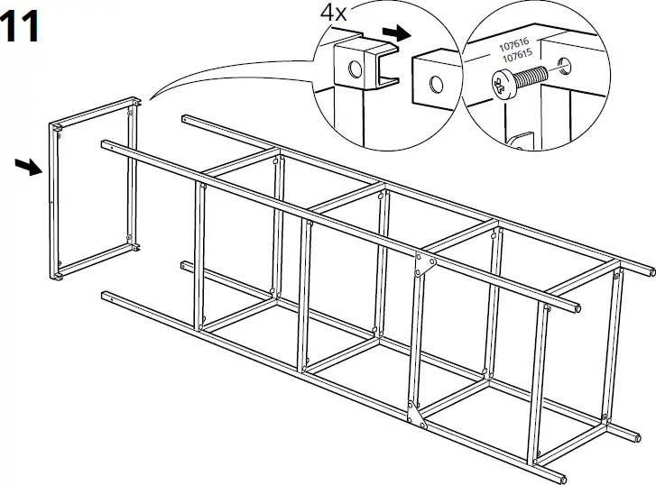 IKEA VITTSJÖ Shelf Unit Black Brown Glass 16