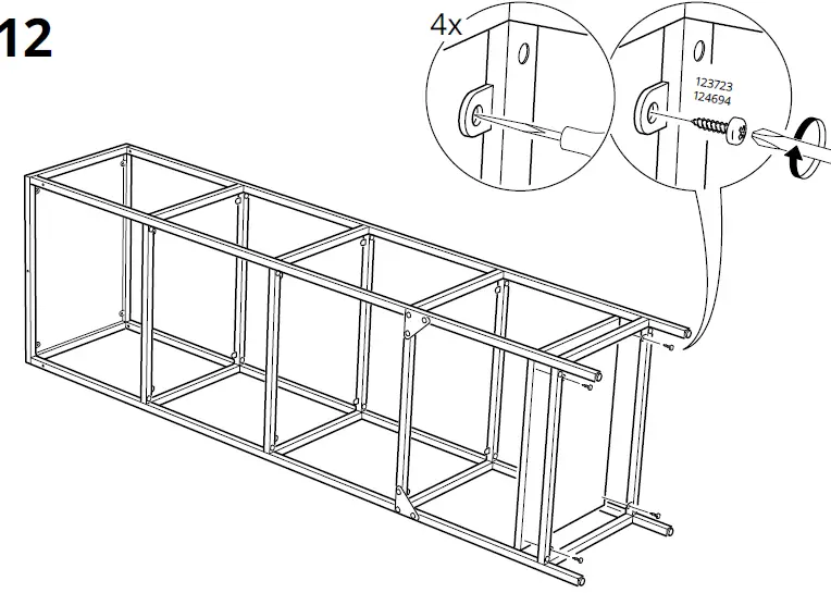 IKEA VITTSJÖ Shelf Unit Black Brown Glass 17