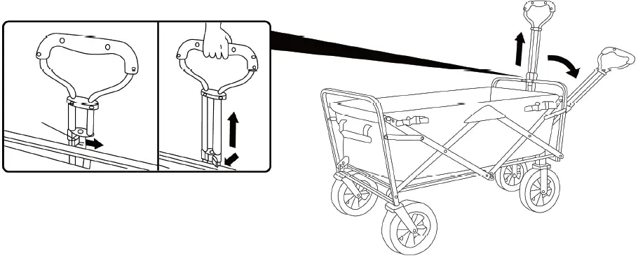 Outsunny 845-327V02BK Folding Garden Trolley 02