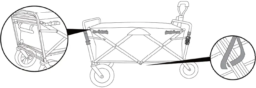 Outsunny 845-327V02BK Folding Garden Trolley 03