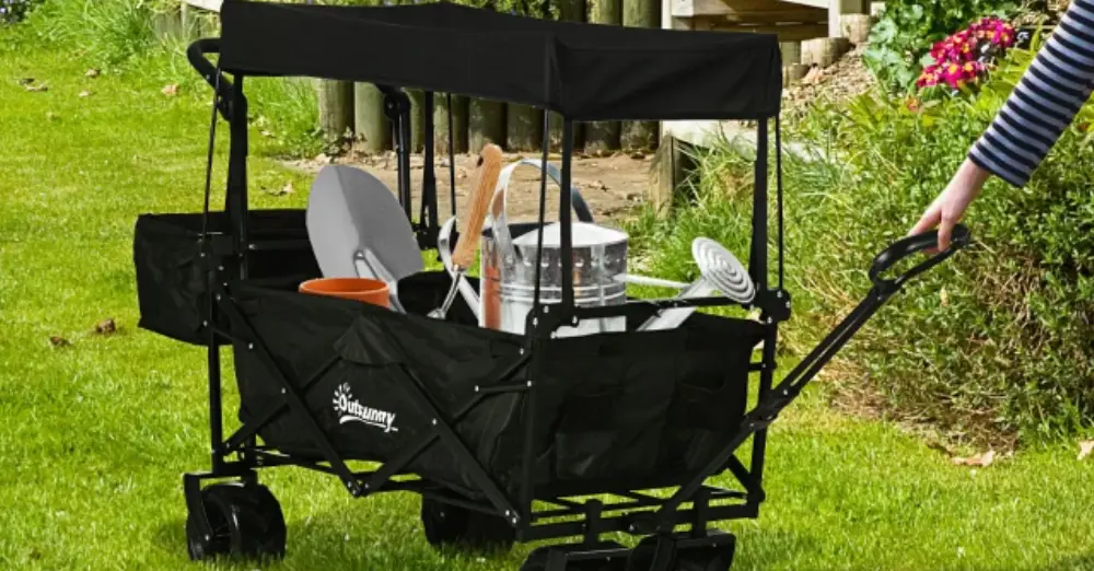 Outsunny 845-327v02bk Folding Garden Trolley Instruction Manual