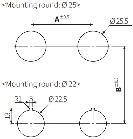 Autonics S2SR Series Selector Switches - Dimensions 9
