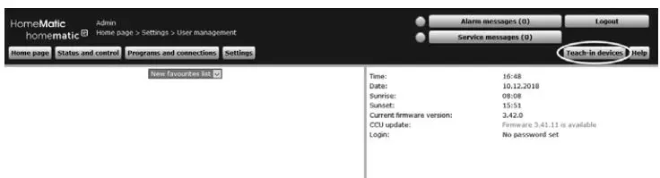 homematic HmIPW-STH Wired Temperature and Humidity Sensor Indoor User Manual - Click the Add devices