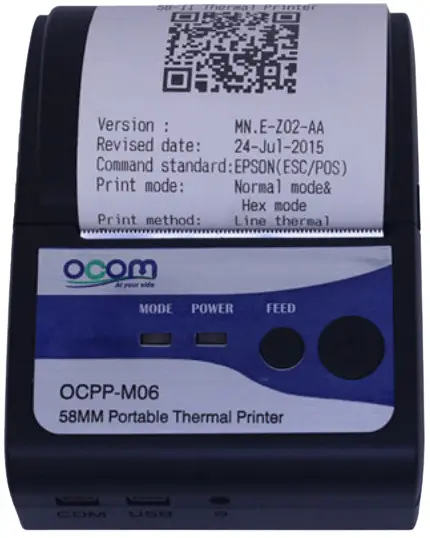 OCOM OCPP-M06-BB M06 58mm Mini Bluetooth Thermal - fig 1