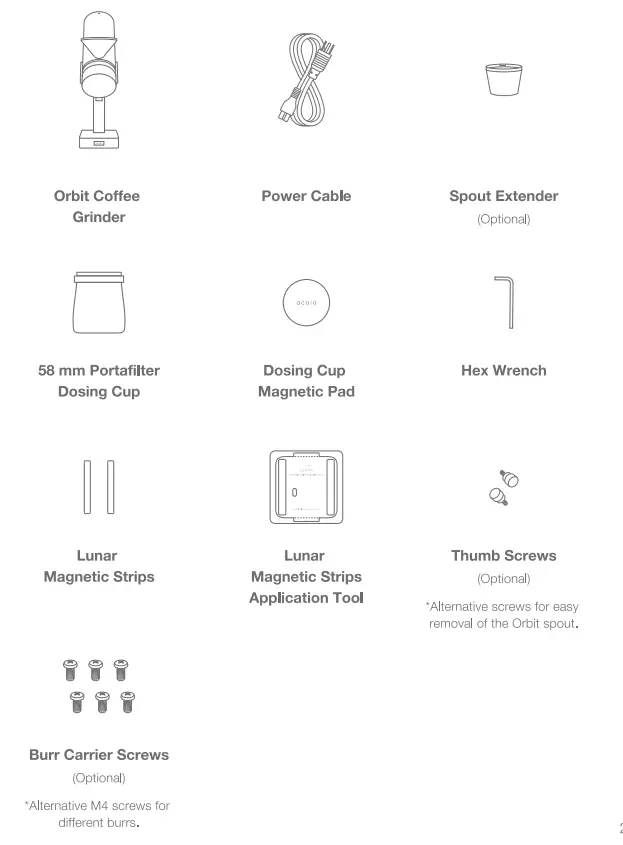 acaia Orbit 64mm Flat Burr Coffee Grinder - fIG