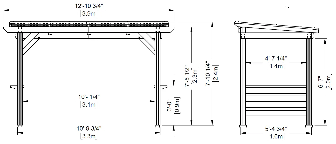 BacKYard DISCOVERY 2306028COM Metal Rectangle Grill Gazebo with Steel Roof 2