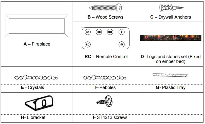 visionLINE VL-VESTA-50, VL-VESTA-70 Deep Fully Recessed Electric Fireplace-FIG1