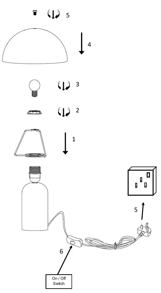 habitat 1233670 mushroom table lamp - fig