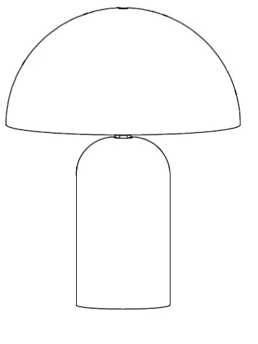 habitat 1233670 mushroom table lamp