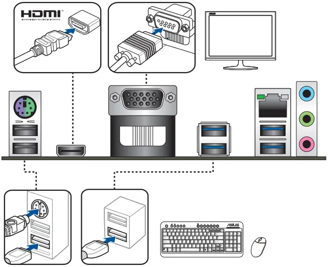ASUS Prime B760M K Motherboard - Connector Input Device