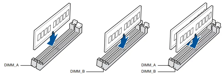ASUS Prime B760M K Motherboard - Install Memory Modules