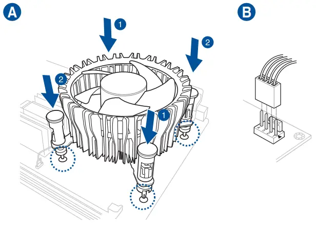 ASUS Prime B760M K Motherboard - Install The CPU Fan