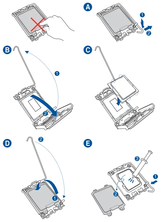 ASUS Prime B760M K Motherboard - Install The CPU