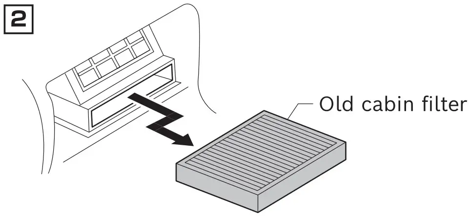 Removing the old cabin filter