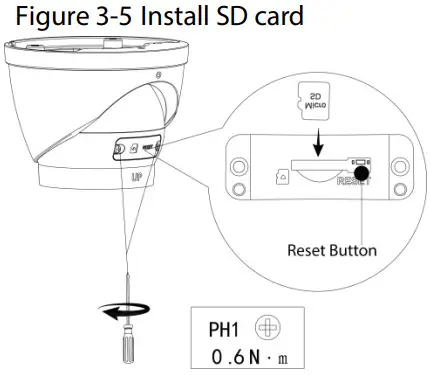 WORLD EYECAM A759 Eyeball Network Camera - Install SD card