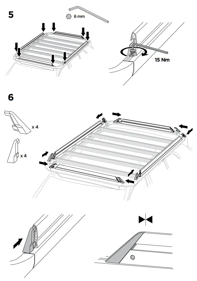 THULE 611201-S Caprock Railing Kit - Figure 6