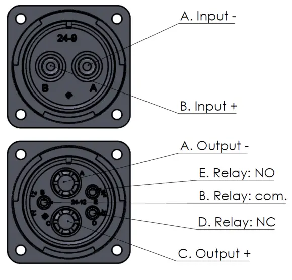 MICROPOWER GROUP 24V 24V DC DC Converter - connection