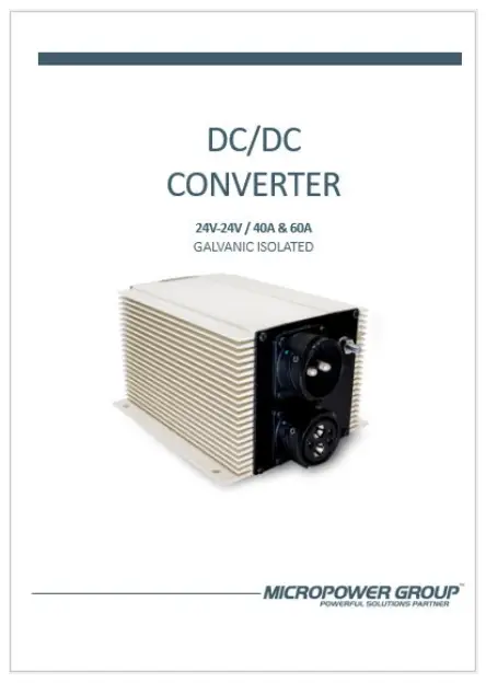 MICROPOWER GROUP 24V 24V DC DC Converter - connection1