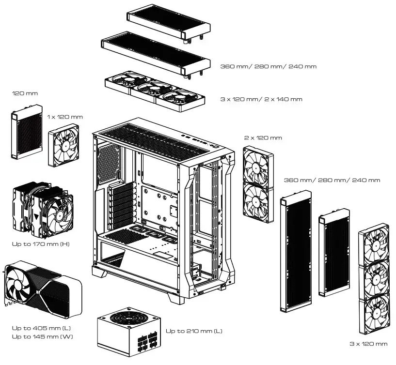 GAMDIAS ATHENA P1 Mid Tower Case - Clearence