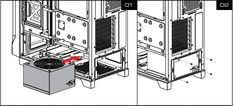 GAMDIAS ATHENA P1 Mid Tower Case - Power Supply