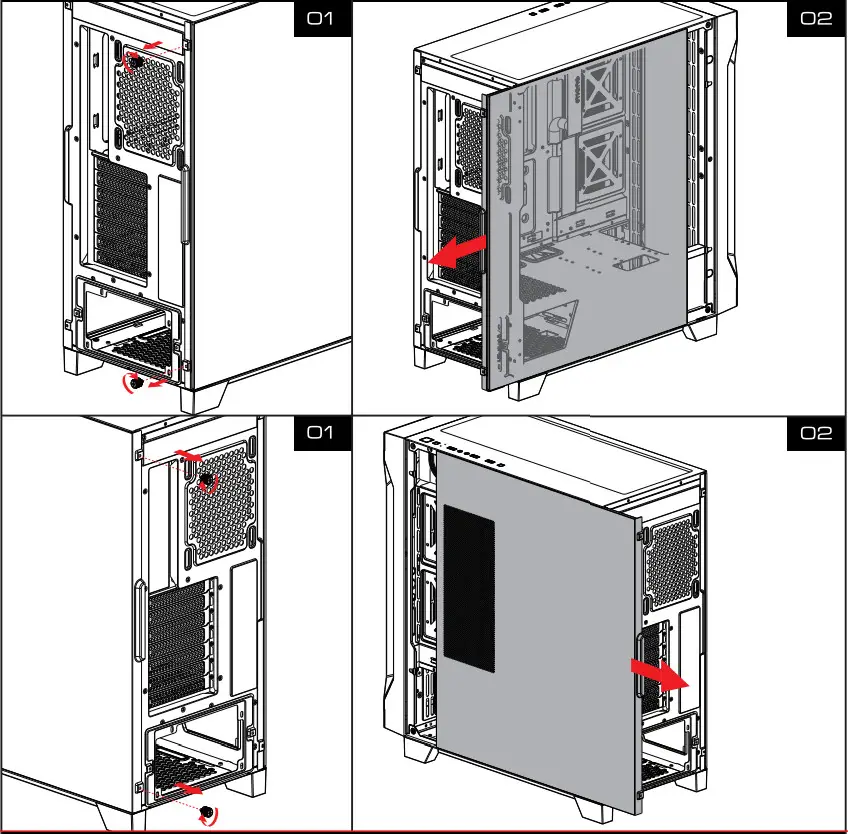 GAMDIAS ATHENA P1 Mid Tower Case - Side Cover