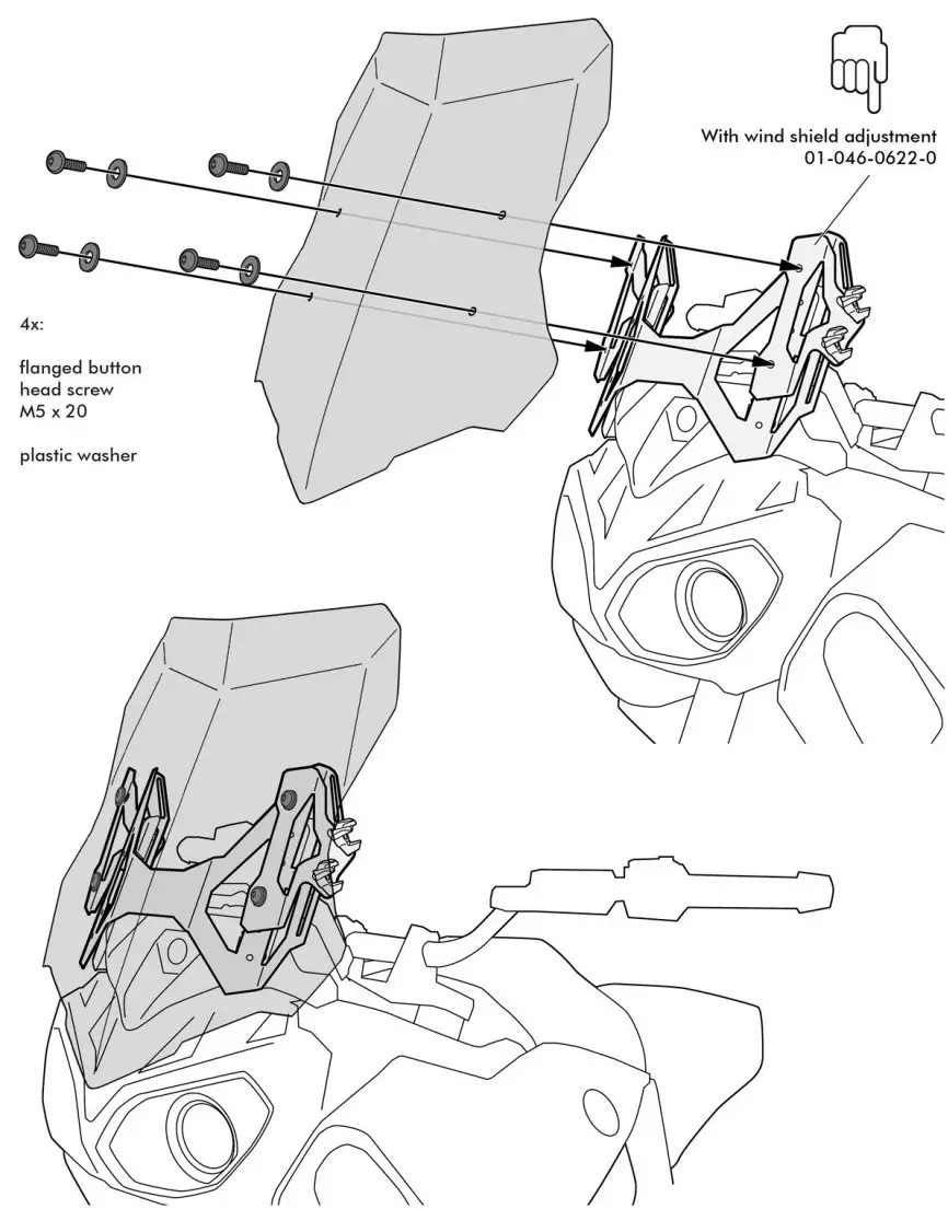 TOURATECH 01 046 6200 Winchschild for Yamaha XT1200Z Super - fig 3