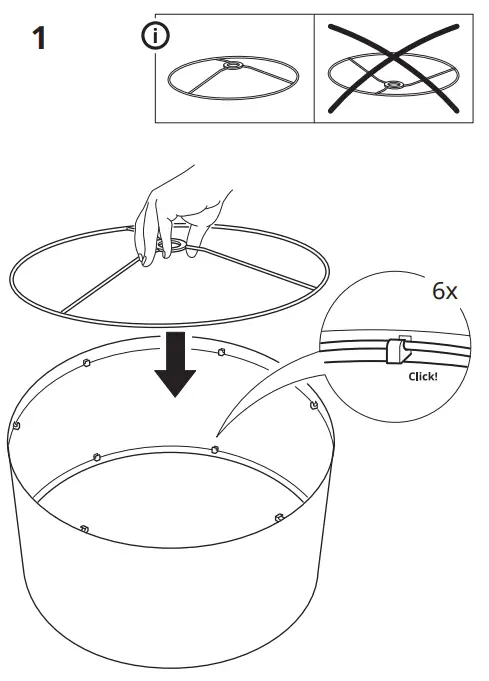 IKEA 704 053 61 RINGSTA Lamp Shade RINGSTA Floor lamp  - Figure 1