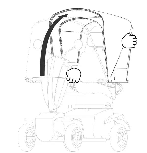 MOVO-MV-100-2 Mobility-Scooter-Canopy-30