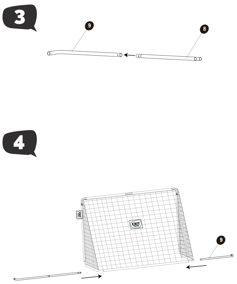 EXIT TOYS EXIT Tempo 2400 Soccer Goal - Assembly 1
