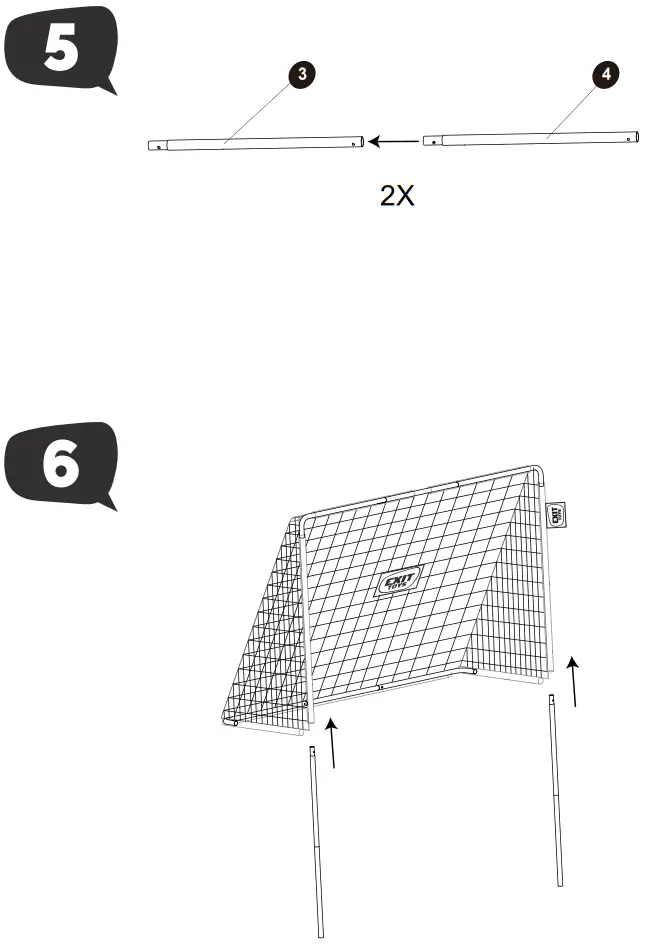 EXIT TOYS EXIT Tempo 2400 Soccer Goal - Assembly 2