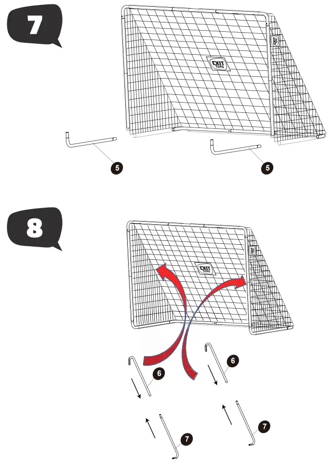 EXIT TOYS EXIT Tempo 2400 Soccer Goal - Assembly 3