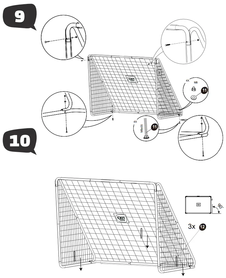 EXIT TOYS EXIT Tempo 2400 Soccer Goal - Assembly 4
