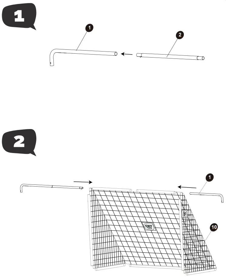 EXIT TOYS EXIT Tempo 2400 Soccer Goal - Assembly