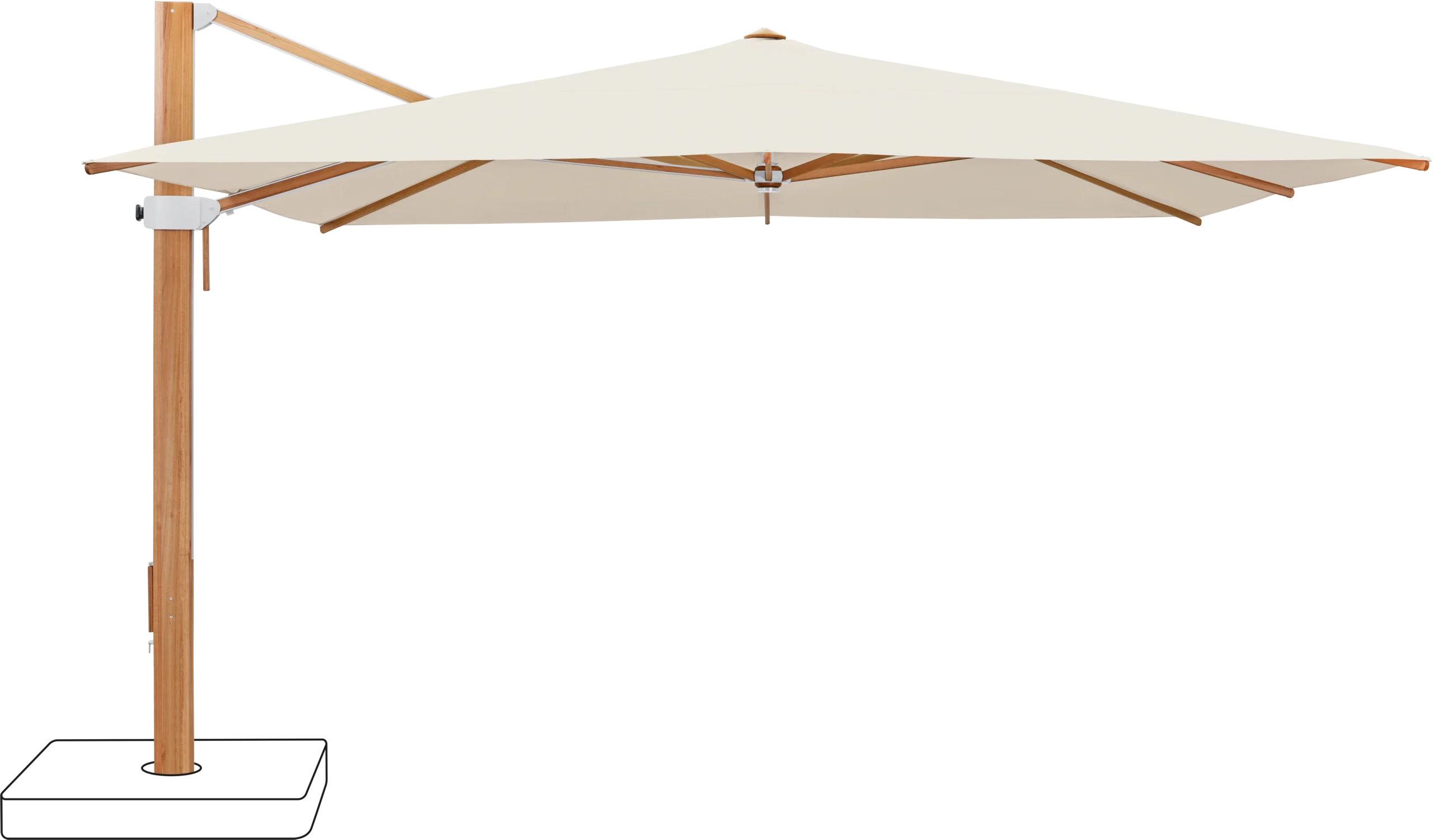 Glatz AURA Majestic Wooden Parasol-FIG1