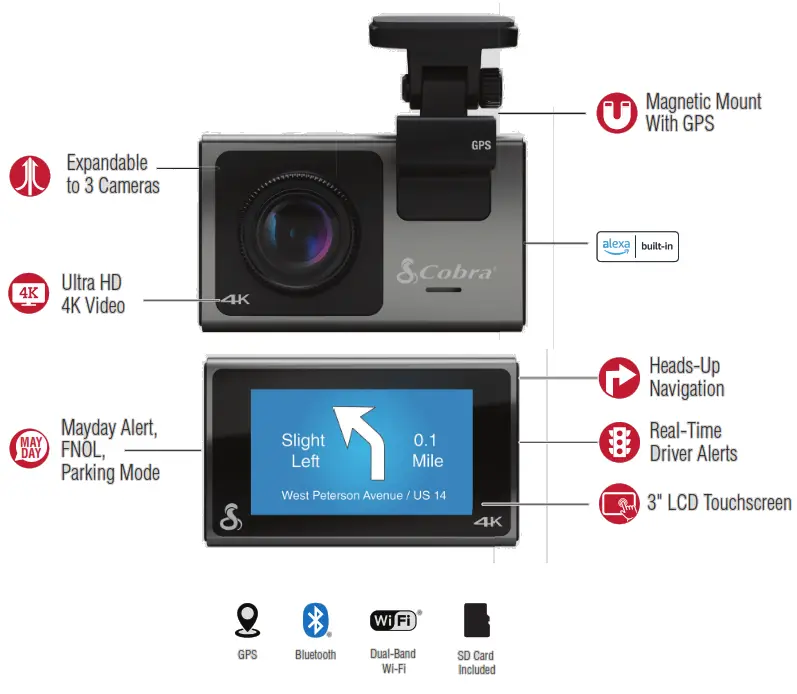 Cobra SC 400 The Ultimate Smart Dash Cam - fig