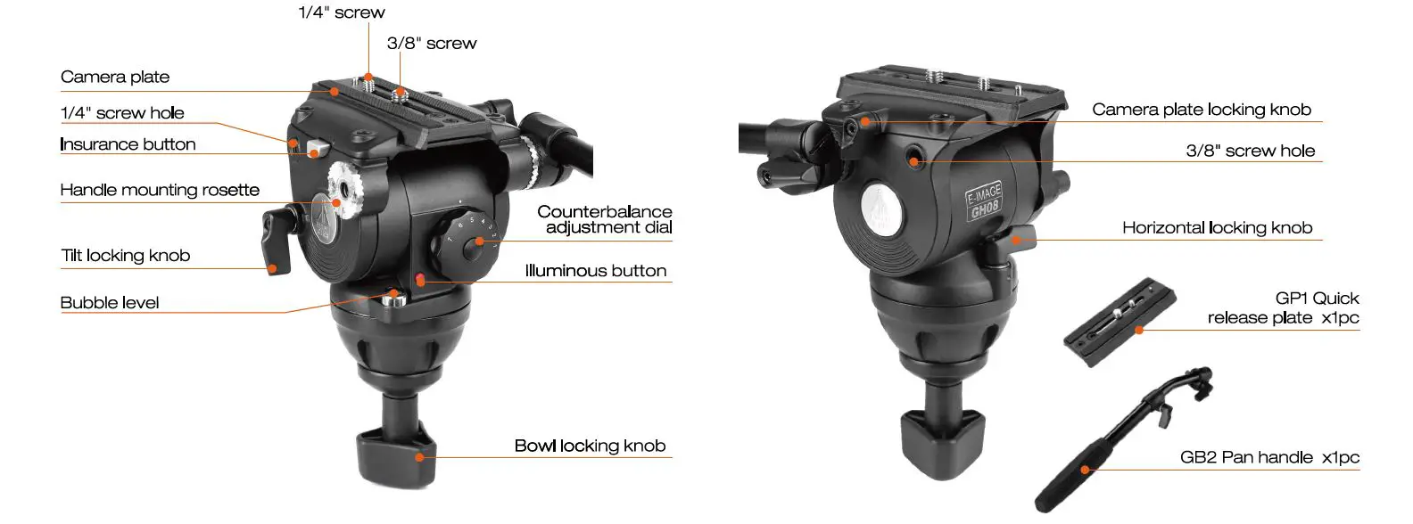 AE-IMAGE GA752 EGO8A2 Video Tripod System-fig-1