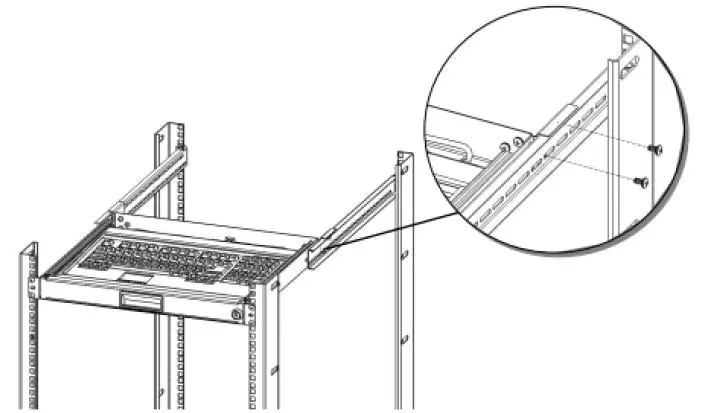 KENDALL HOWARD-1910-3-002-01-Rackmount-Keyboard-Tray-6