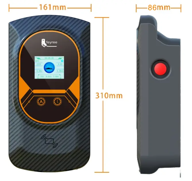 feyree SAE J1772 EV Charging Station - box functions
