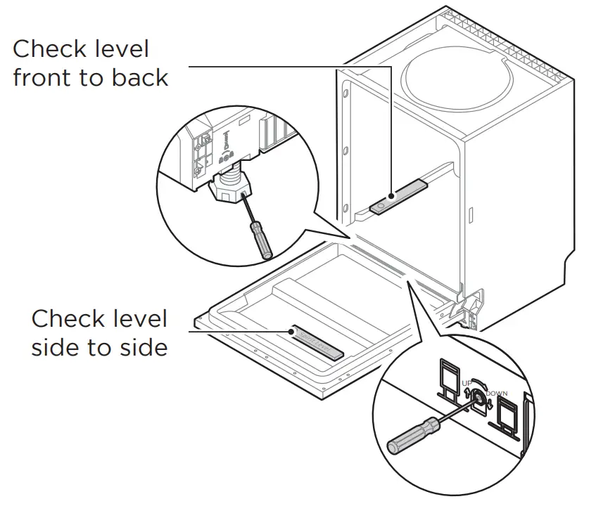 Midea MFW 10E4 S Dishwasher - Check level