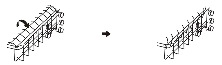 Midea MFW 10E4 S Dishwasher - cup shelves