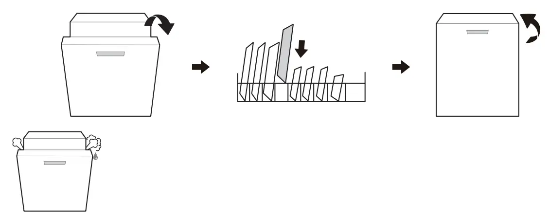 Midea MFW 10E4 S Dishwasher - steam