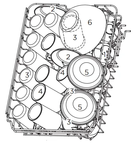 Midea MFW 10E4 S Dishwasher - upper basket3