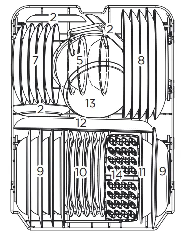Midea MFW 10E4 S Dishwasher - upper basket4
