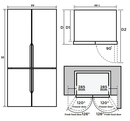Westinghouse WQE5660 French Door Refrigerator - Door 5