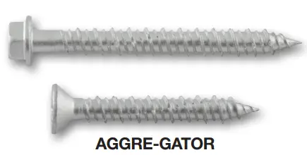 DEWALT Aggre Gator 300 Series Stainless Bi Metal Concrete and Masonry Fasteners - Fig 1
