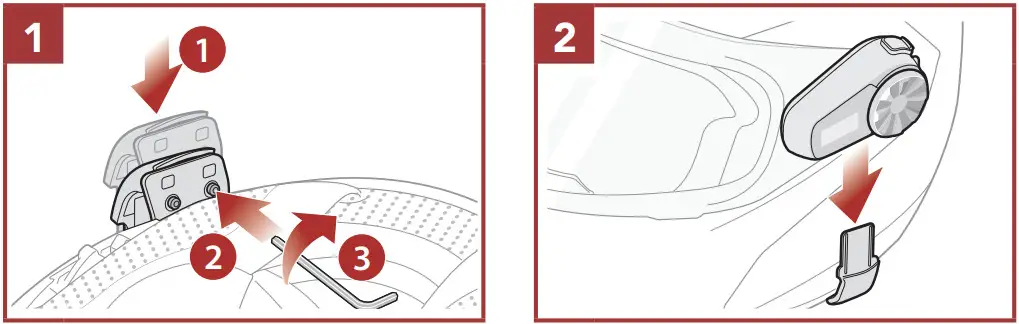 SENA 5S Motorcycle Bluetooth Communication System - Clamp Unit