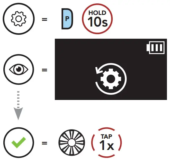 SENA 5S Motorcycle Bluetooth Communication System - Factory Reset